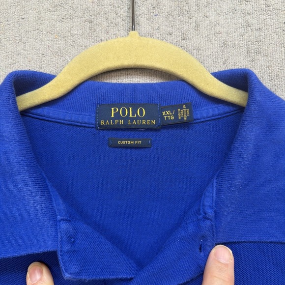 Polo Ralph Lauren Colorblock Polo Shirt Pink Green Blue 90s Retro Men's XXL - Picture 4 of 10